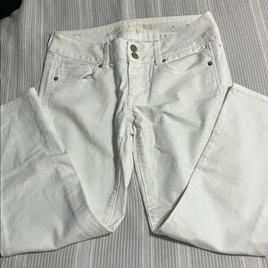 American Eagle Outfitters White Ankle Jeans